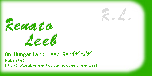 renato leeb business card